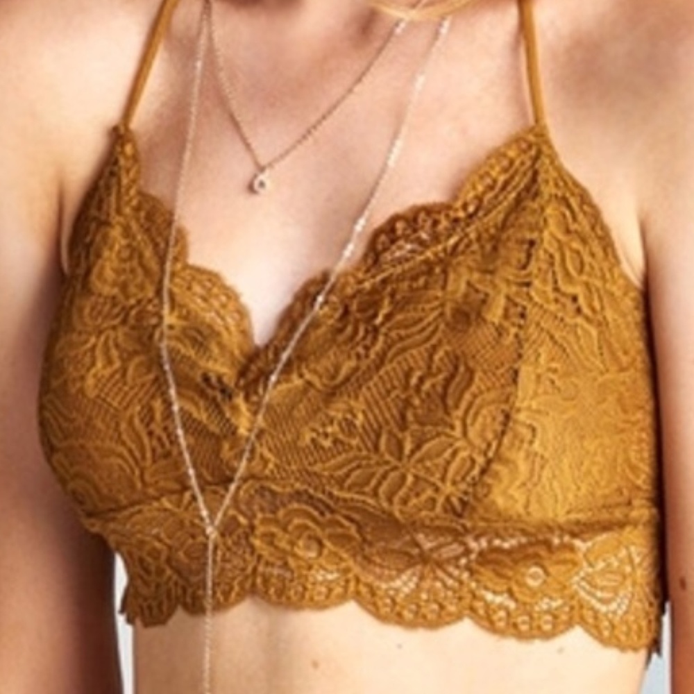 T Back Lace Bralette lined Racerback Bra NEW with tags S M L